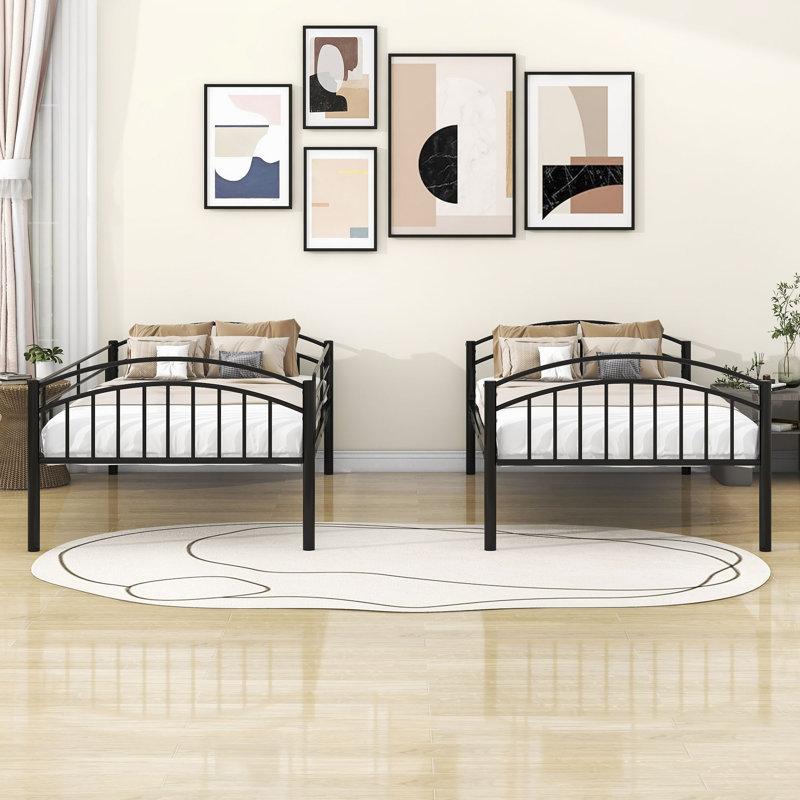 Grateron Twin over Twin Standard Bunk Bed by Isabelle & Max, Black