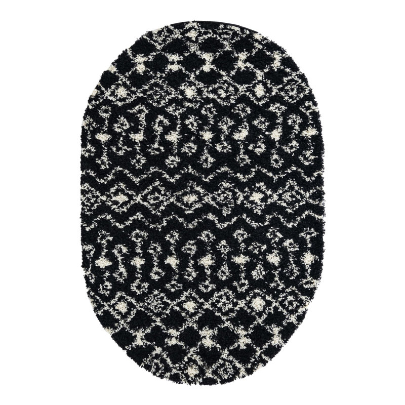 Griego Geometric Indoor Rug, Oval 4'1" x 6'1"
