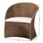Fauteuil d'appoint bohémien en rotin gris délavé