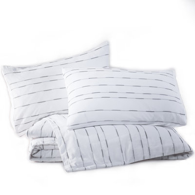 Zari Cotton Percale Duvet Cover Set