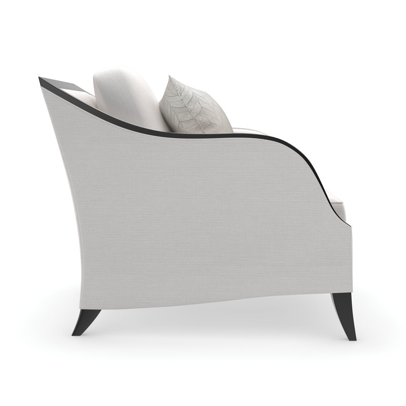 Beige Birch Wood Accent Chair with Chocolate Truffle Finish