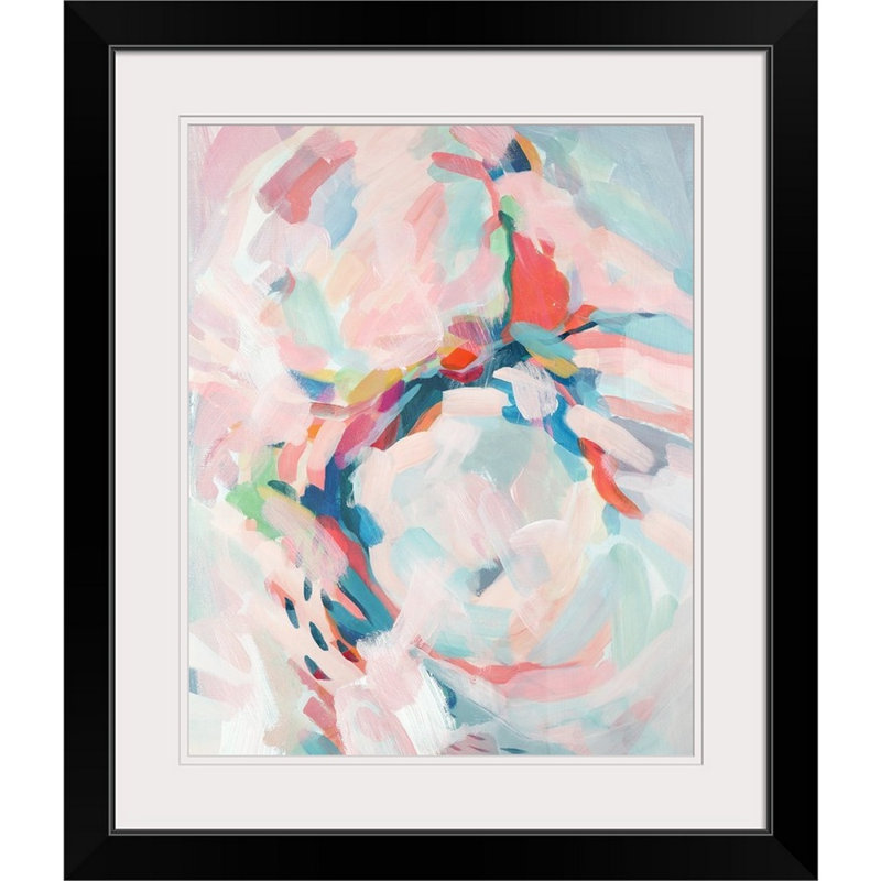 « coton bonbon ii »-reproduction d’art, H 28 po x l 24 po x P 1 po, Cadre noir