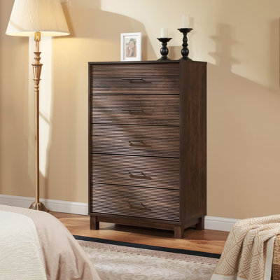 Zaneta 5-Drawer Manufactured Wood Storage Chest