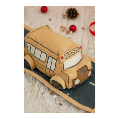 Ride & Roll Toy School Bus Set