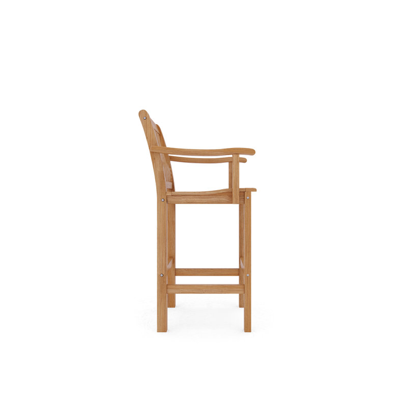 30" Teak Patio Bar Stool