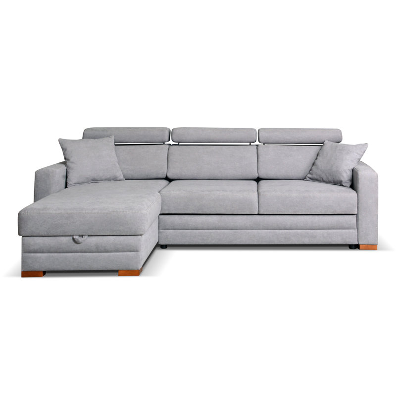 Daveney 3 Seater Sofa Bed, Left Hand Facing, Fold Out, Grey