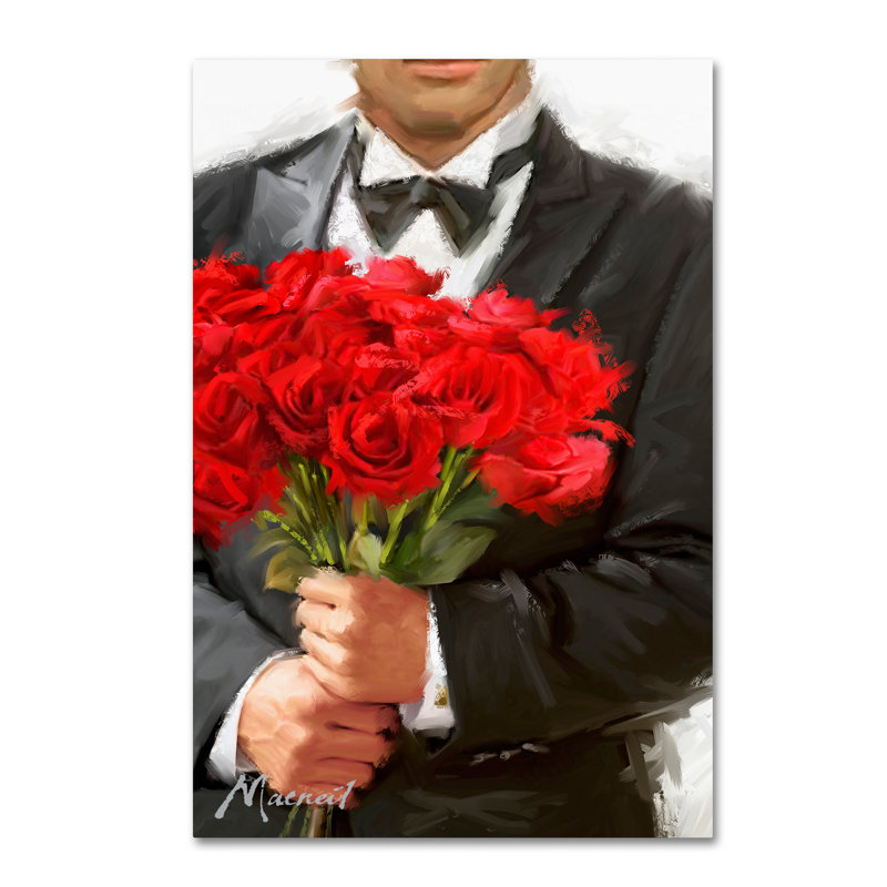 «Red Roses» par Armand, reproduction sur toile, H 24 po x l 16 po x P 2 po