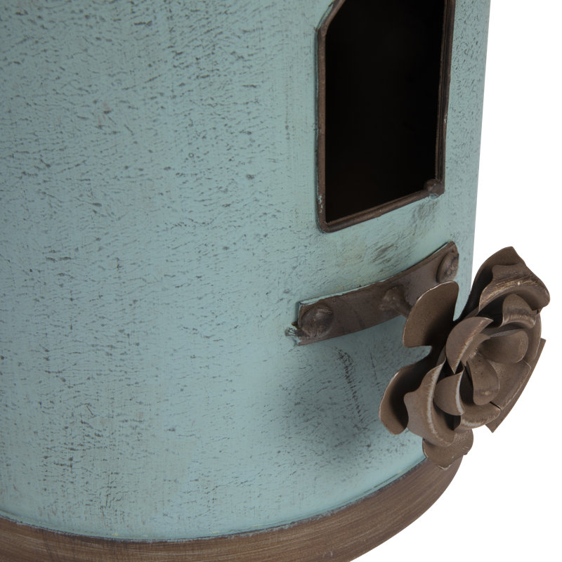 Tivtsazn H x 15.5'' W x 15.5'' D Freestanding Birdhouse, Gray/Blue