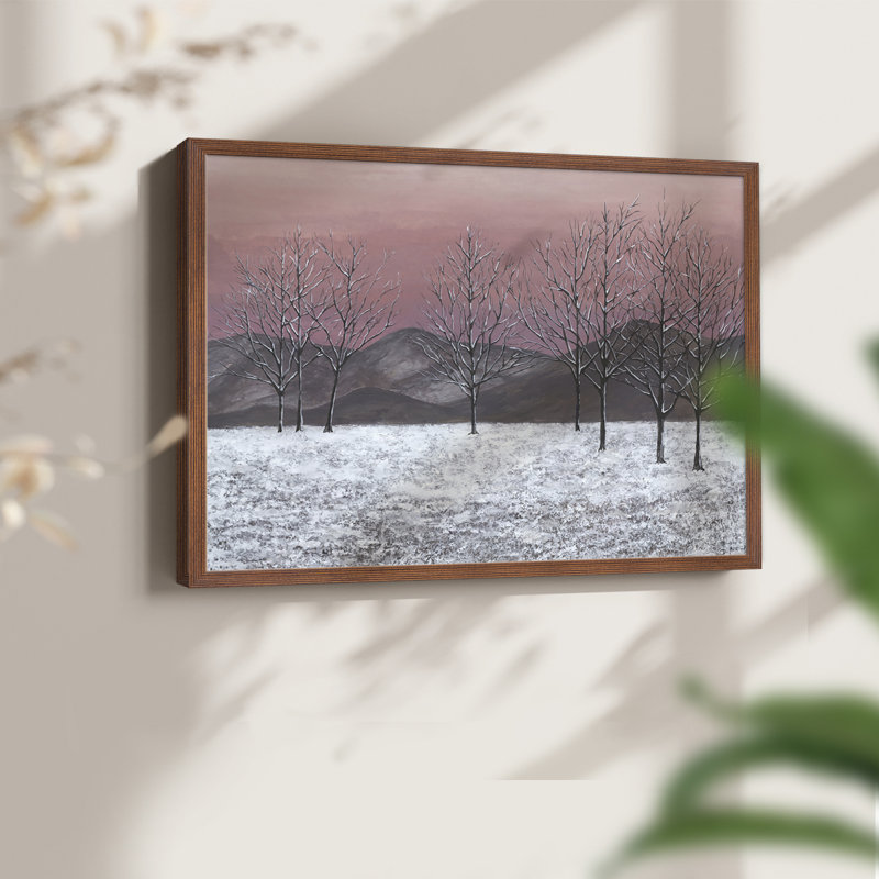 Coucher de soleil coucher de soleil II - reproduction encadrée, H 11 po x l 14 po, Noyer