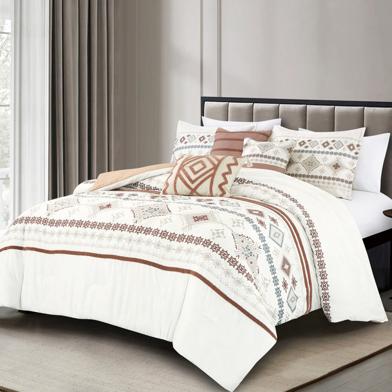 Omid 6 Pieces Comforter Set, King Comforter + 5 Additional Pieces
