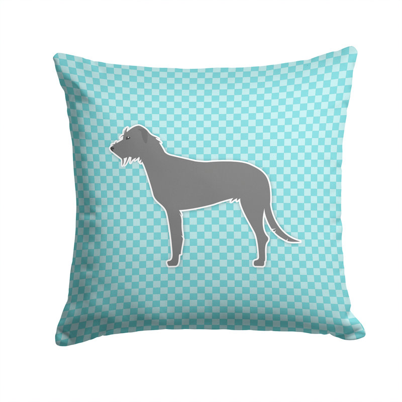 Coussin décoratif intérieur/extérieur irish lévrier, H 14 po x l 14 po x P 3 po, Bleu