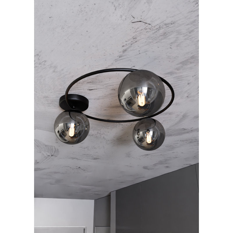 Aliandra 3 - Light Chandelier, Black, Grey