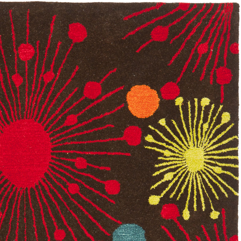 Amier Hand Tufted Wool And Viscose Abstract Rug, Rectangle 3'6" x 5'6"