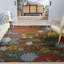 Tapis brun / multicolore en laine touffeté à la main Clovill-578937361