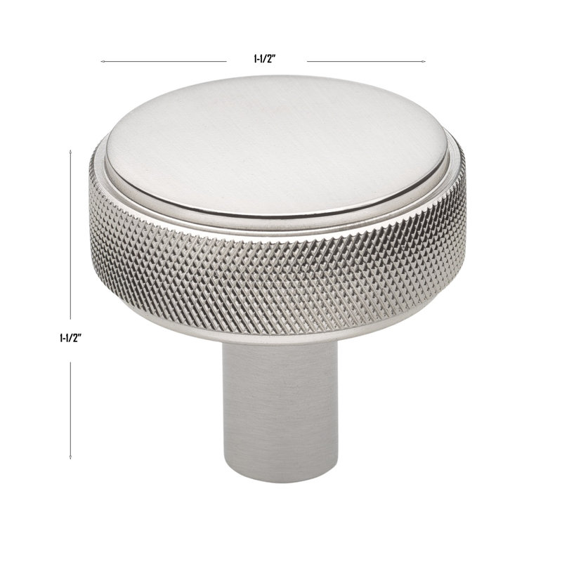 Paquet multiple de poignées rondes de 1 1/2 po de diamètre Kapri Collection, Nickel satiné