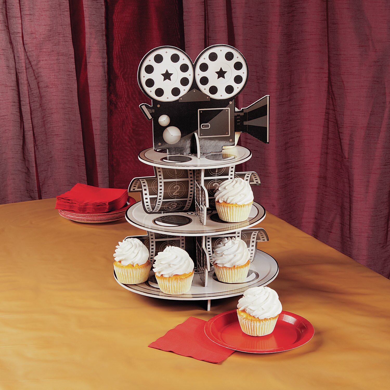 Movie Reel Cupcake Stand, Party Supplies, Treat Stand -1 Piece