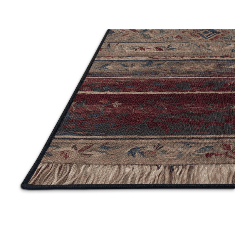 Tapis noir lavable à la machine GSIX03619, Rectangle de 5 pi x 8 pi