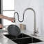 Robinet de cuisine nickel brossé rétractable-126370916