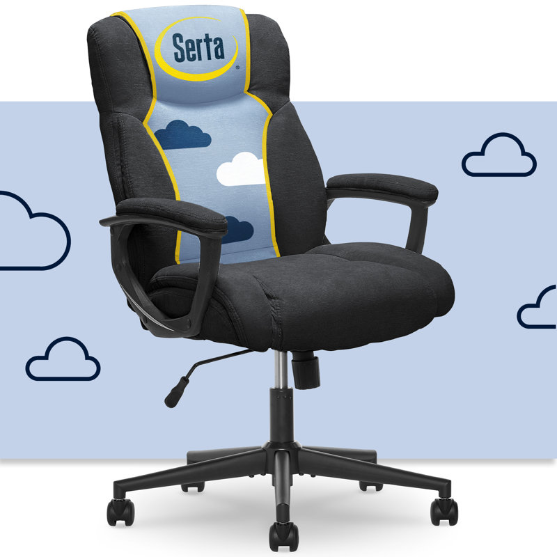 Midnight Black High Back Fabric Executive Office Chair