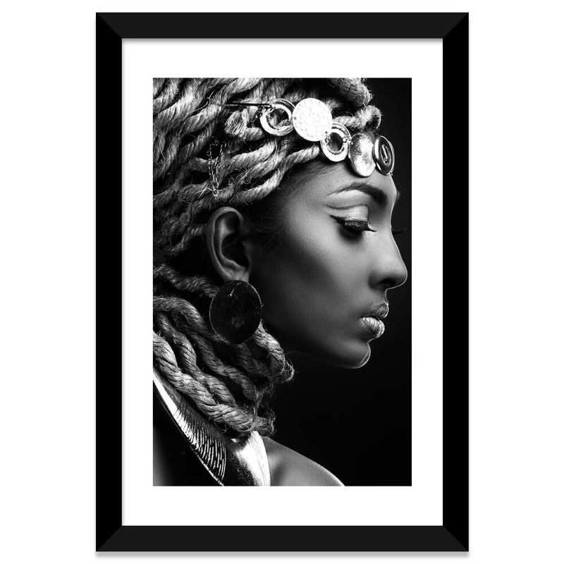 « égypte ii », impression sur toile, Papier avec cadre noir, H 32 po x l 24 po x P 1 po