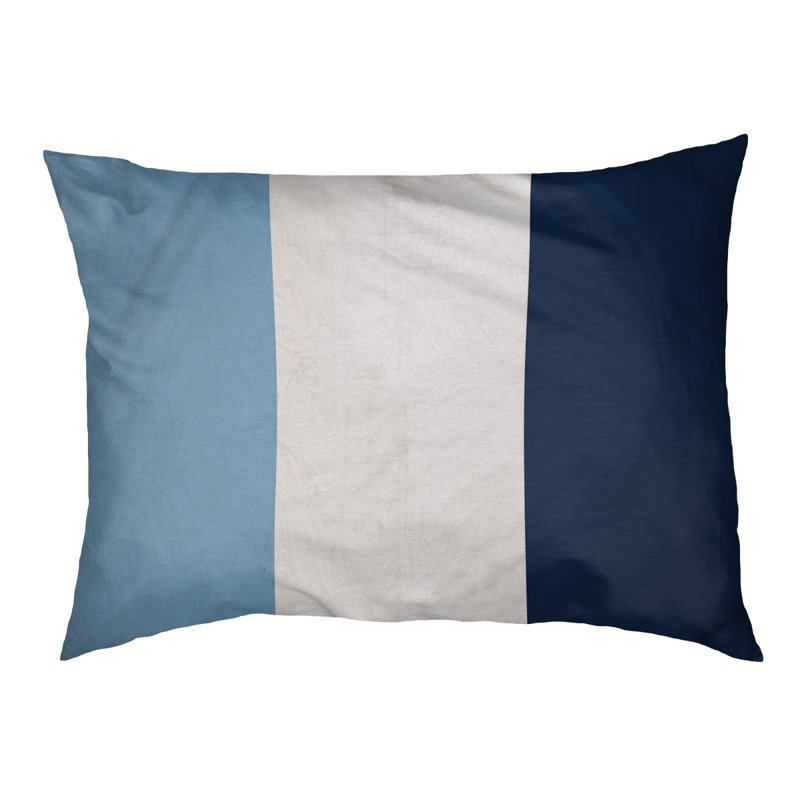 Coussin d'extérieur pour chien Florida Tribe, Très grand (l 50 po x P 40 po x H 7 po), Bleu bébé / blanc / bleu marine