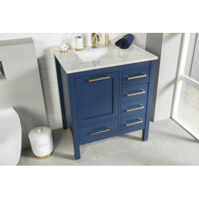 Avery 30" Vanity with Integrated Porcelain Sink