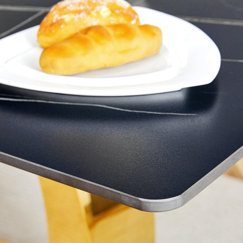 Ensemble de table et chaises, ensemble de table de salle à manger avec pieds en métal, 5, Blanc