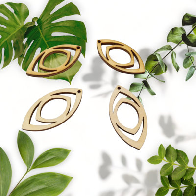 30pcs Oval Wooden Earring Blanks for DIY Jewelry Making