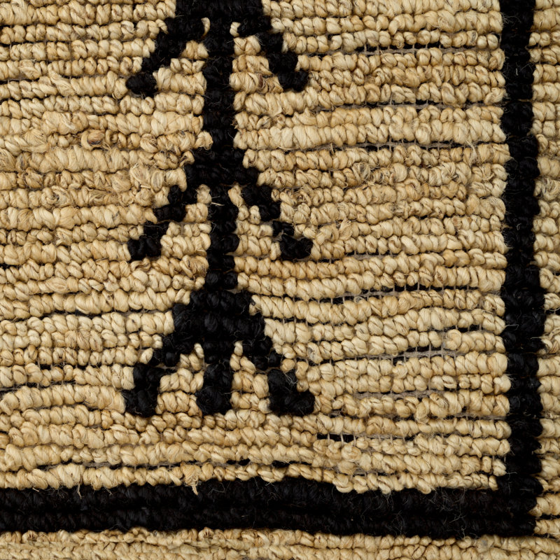 Jute / Sisal Moroccan Area Rug, Rectangle 6'7" x 9'10"