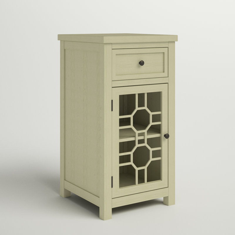 End Table with Storage, Antique White