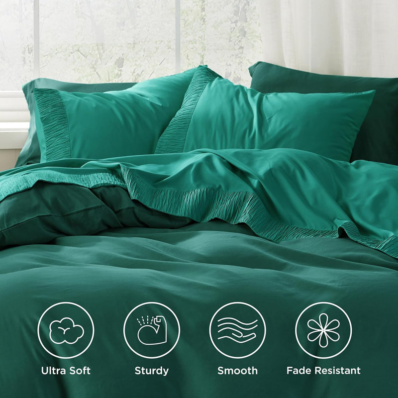 Bedsure Polyester Microfiber Sheet Set Hotel Luxury Sheets, Easy Care Cooling Bed Sheet Set 84GSM(80" x 95")GentleSoft™️