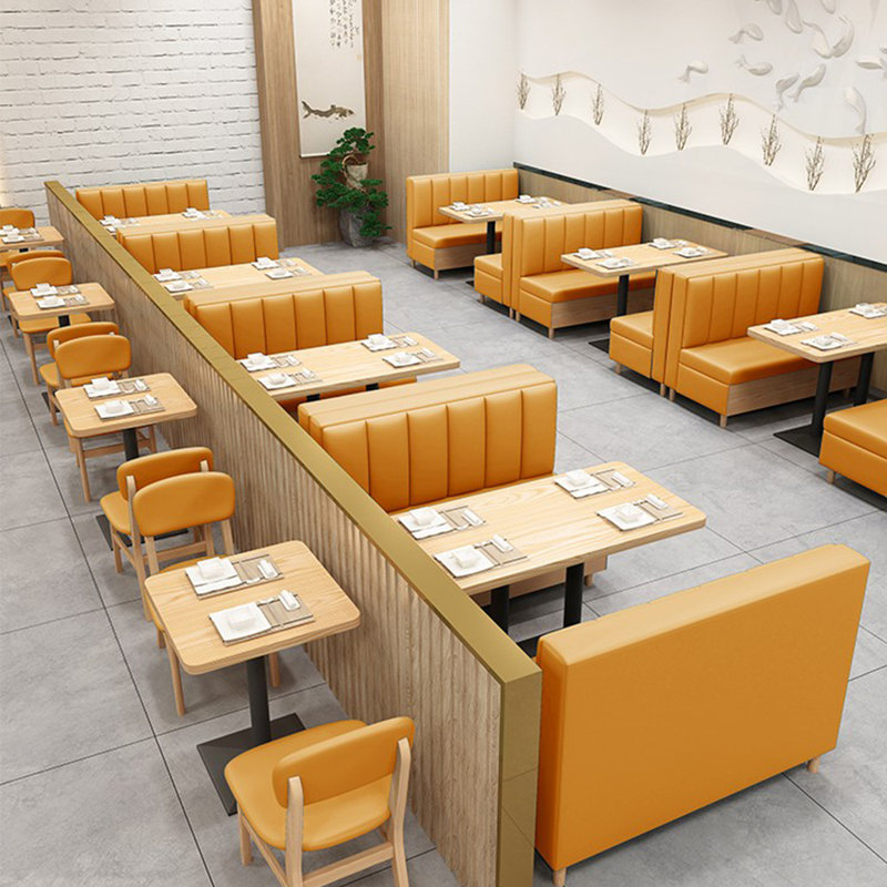 Banc rembourré en similicuir Modern Fashion Cafe Dessert Shop, Orange
