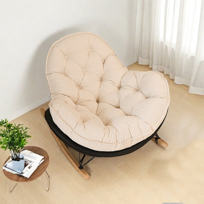 Chaise berçante ergonomique en chenille