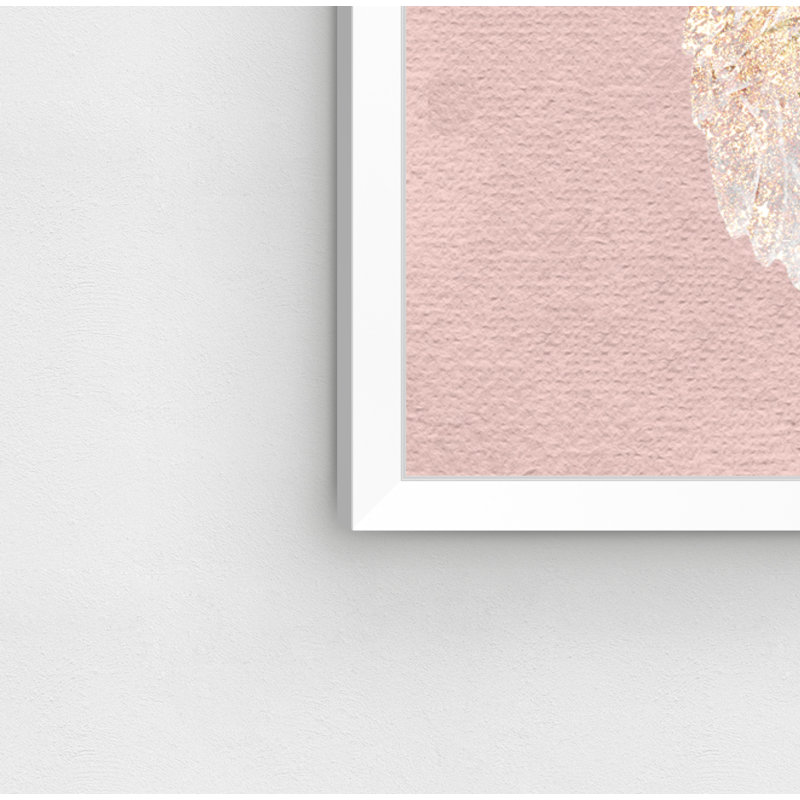 Damilola Golden Butterfly Glimmer Blush - reproduction d'art graphique sur toile, H 26 po x l 26 po, Impression encadrée