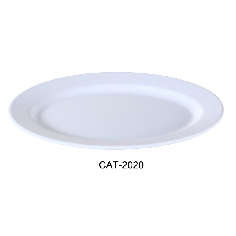 Plateau ovale en mélamine, L 20,5 po x l 14 po x H 1,75 po