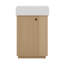 Meuble-lavabo 21,6 po avec lavabo en céramique, porte gauche moderne autoportante