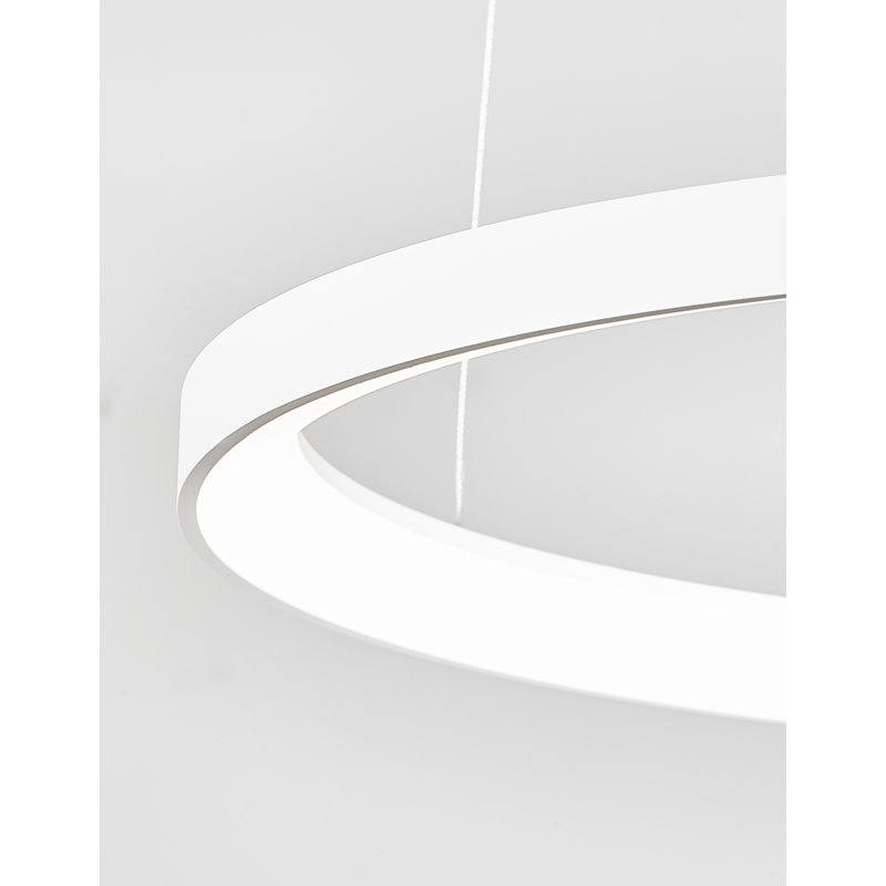 1 - Light LED Single Pendant, 3.5cm H x 58cm W x 58cm D, White