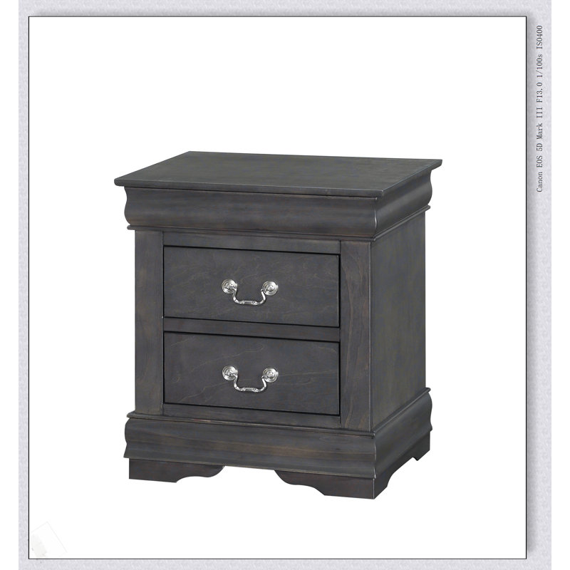 Table de chevet Louis Philippe, Gris foncé