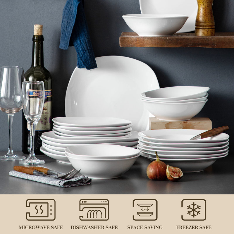 24 Piece Dinnerware Set, Service for 6 