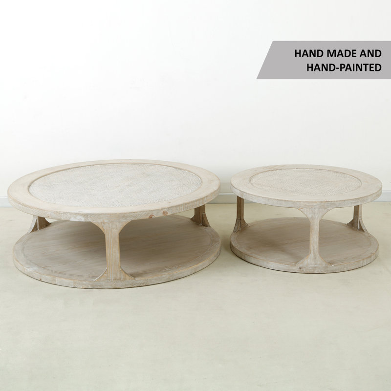 Milo Solid Wood Coffee Table, 16.93" H x 50" L x 50" W