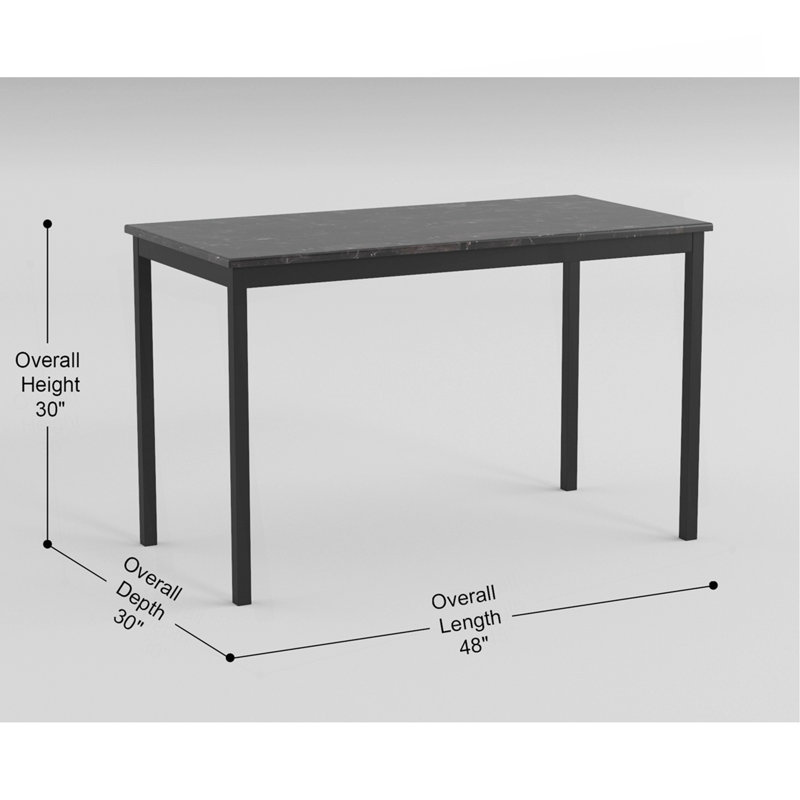 Cadre de table de salle à manger 1 pièce, Noir