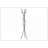 Coat Racks Free Standing 8 Hooks 74'' H Black Metal Modern Hall Tree | Black | Metal