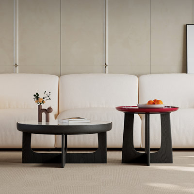 Minimalist Style Wood Coffee Table Set