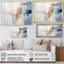 Peinture blanche et bleue Fusion - peinture abstraite, art mural-1811488901-1811488902