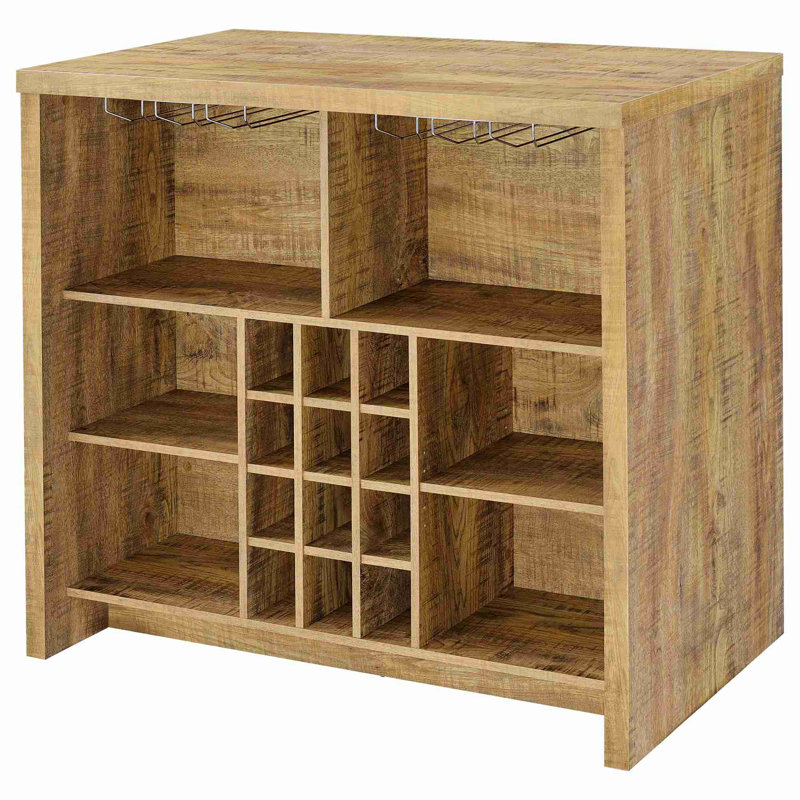 Wooden Sideboard, Freestanding Home Bar for Kitchen and Dining Room, Mango