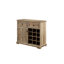 Bar avec 2 tiroirs, porte-bouteilles amovible, rangement pour la cuisine, tablettes de couleur grise, cuisine et salle à manger,
