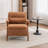 Mid Century Upholstered Arm Accent Chair with Solid Wood Legs-112041290