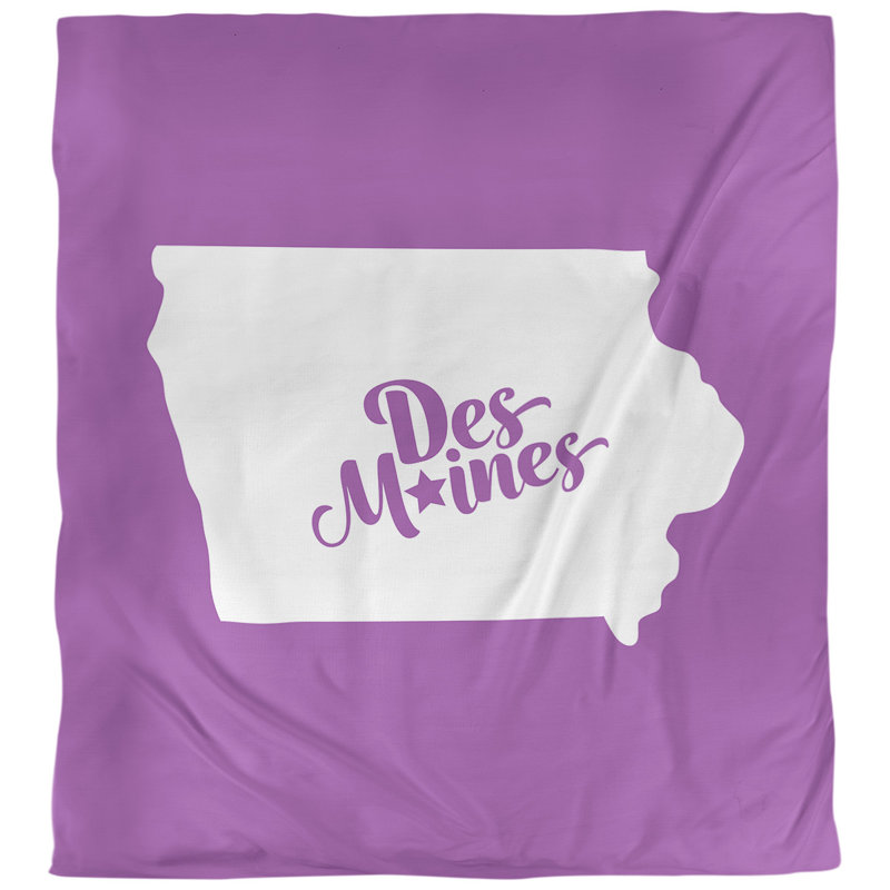 Housse de couette de iowa des moines, Violet, Microfibre