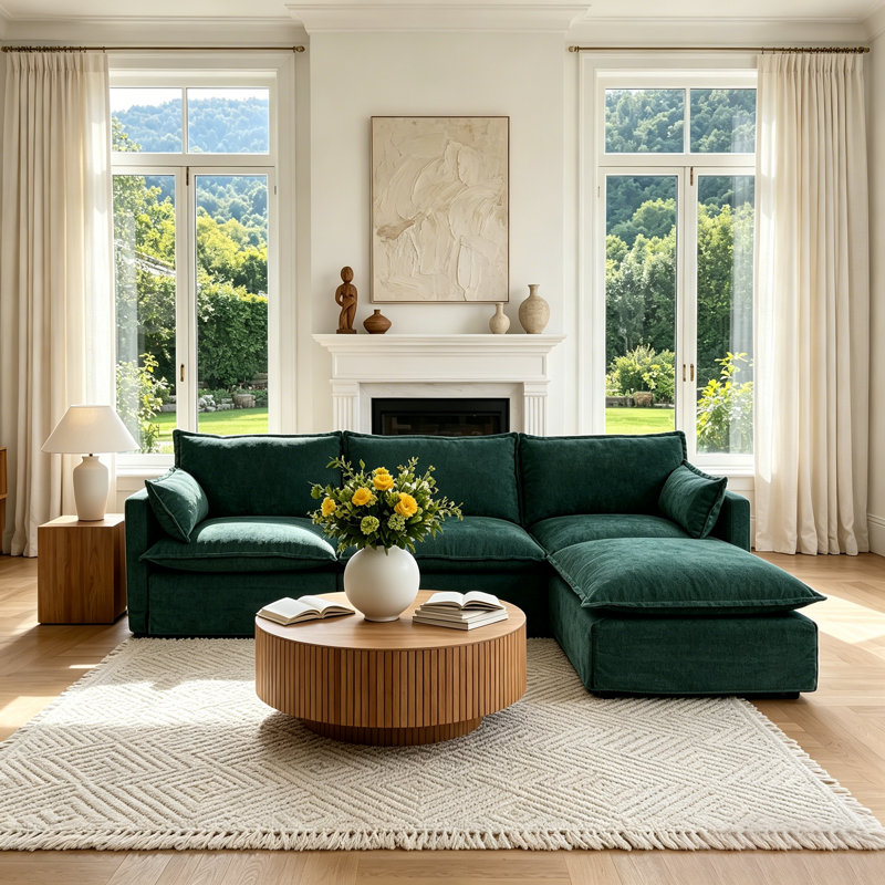 Canapé modulaire convertible, Vert
