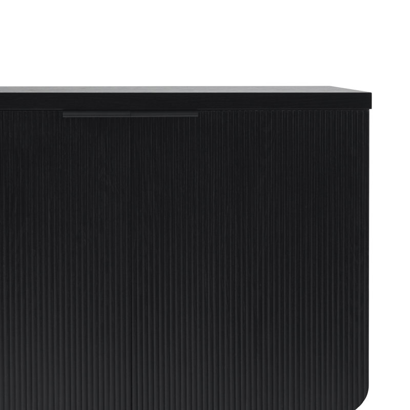 Ludlow Reeded 4-Door Black Sideboard